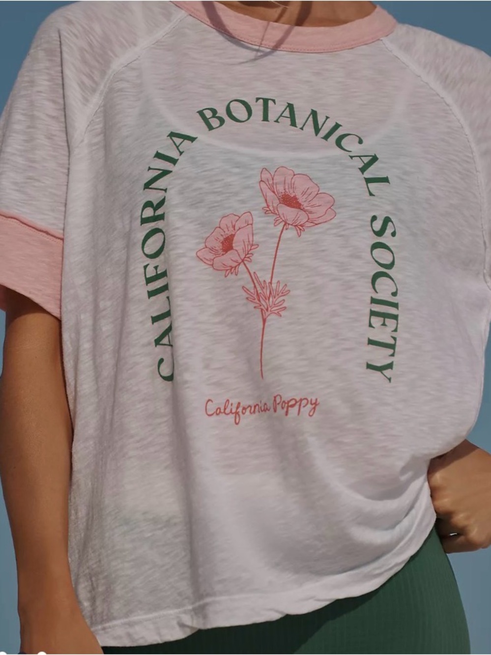 Sundry Semi-Sheer California Botanical Tee
